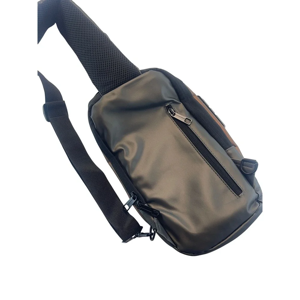 Fashion Sling unisex, Bag Anti Theft Crossbody Shoulder Chest Bag Pack Gray Brow